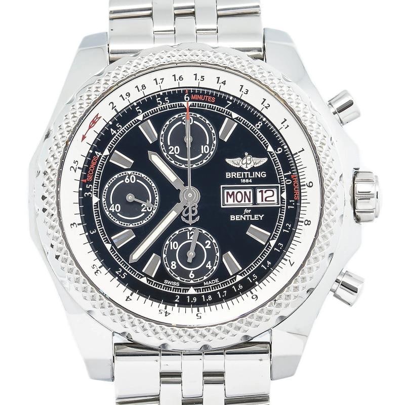 Breitling for Bentley GT II A13365 SS Black Dial Limited Edition Men Watch 46mm: Condition Preowned Good This item has been gently used but is in good condition It might have a few signs of wear like light scratches or tarnishingBrand BreitlingType WristwatchesWARRANTY 1