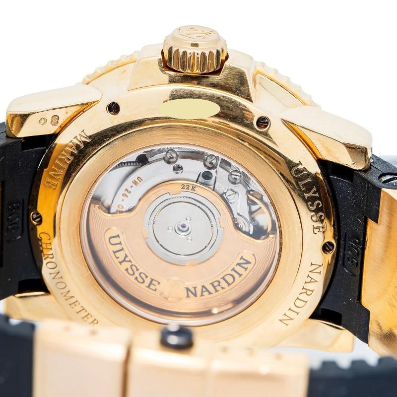 Ulysse Nardin Maxi Marine Diver Havana 26633 wbox Auto YG Black Dial Men 43mm - 6