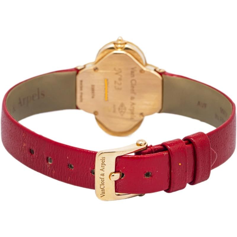 Van Cleef Arpels Alhambra 236574 18K YG Carnelian Dial Quartz Lady Watch 26mm - 5