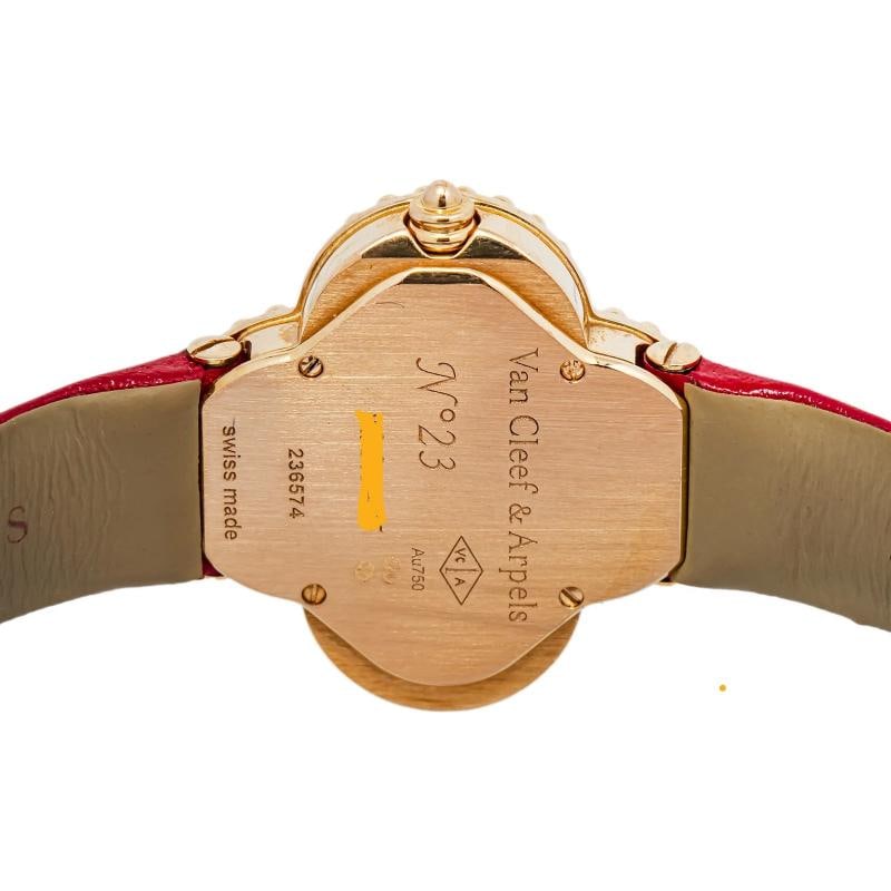 Van Cleef Arpels Alhambra 236574 18K YG Carnelian Dial Quartz Lady Watch 26mm - 6