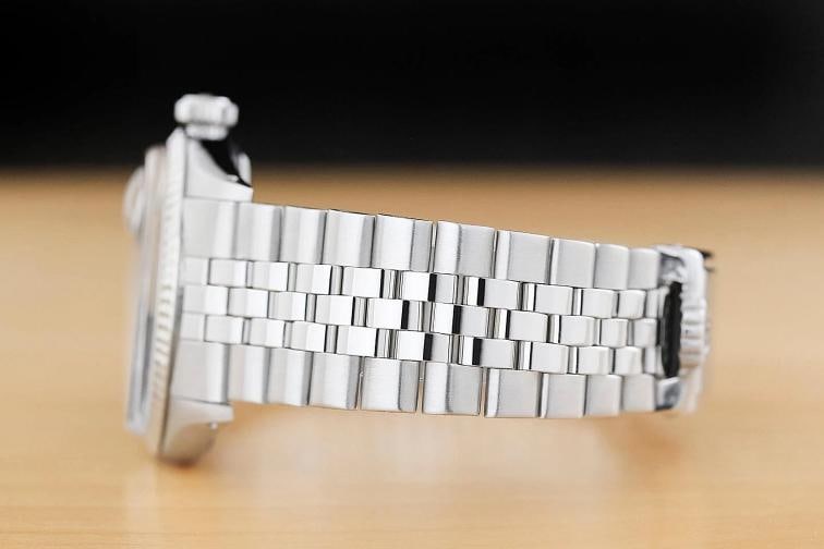 ROLEX DATEJUST 1601 WHITE DIAL 18K GOLD STAINLESS STEEL FOLDED BRACELET WATCH - 5