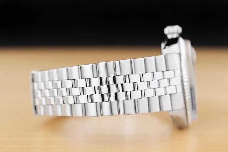 ROLEX DATEJUST 1601 WHITE DIAL 18K GOLD STAINLESS STEEL FOLDED BRACELET WATCH - 8