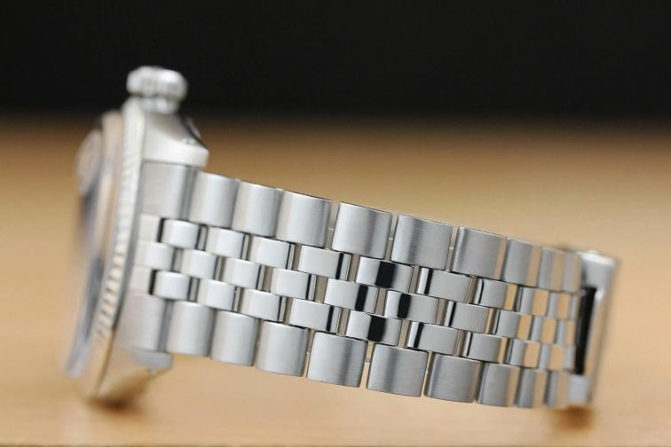 ROLEX MENS BLUE DIAL DATEJUST 1601 18K WHITE GOLD STAINLESS STEEL WATCH - 5