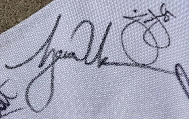 2017 Presidents Cup Multi Signed Golf Flag Tiger Woods Donald Trump PSADNA - 5