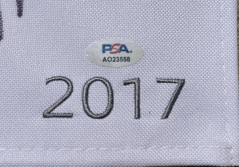 2017 Presidents Cup Multi Signed Golf Flag Tiger Woods Donald Trump PSADNA - 6