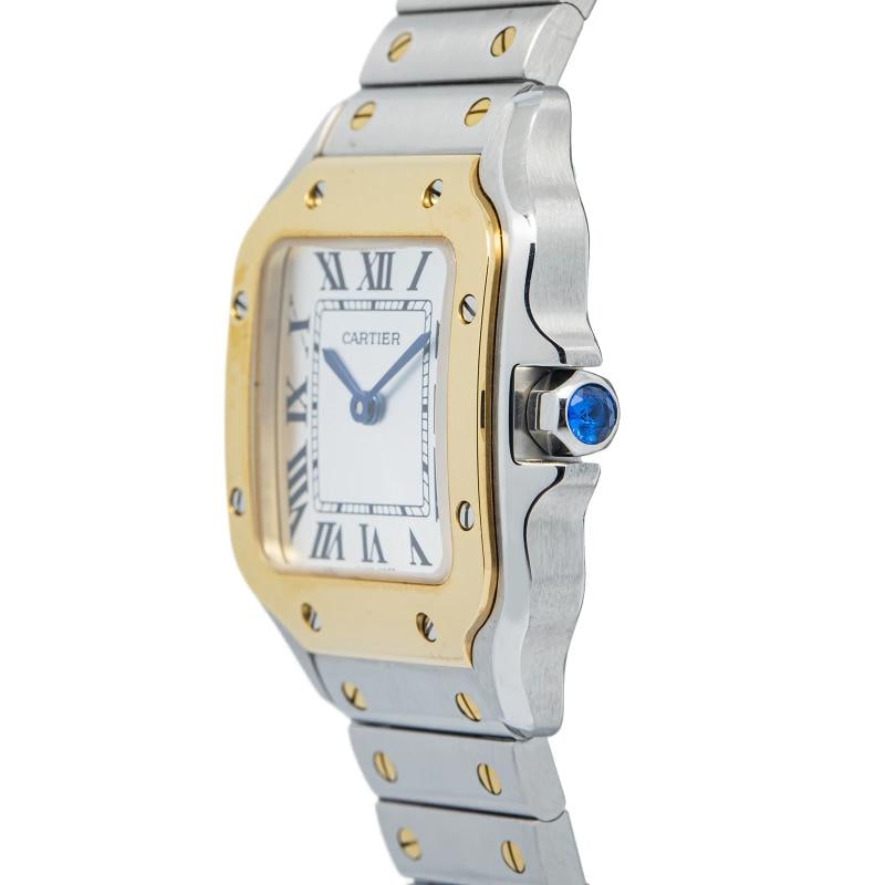 Cartier Santos W2SA0033 2025 Card 18k YG Two Tone Silver Dial Quartz Lady 27mm - 3