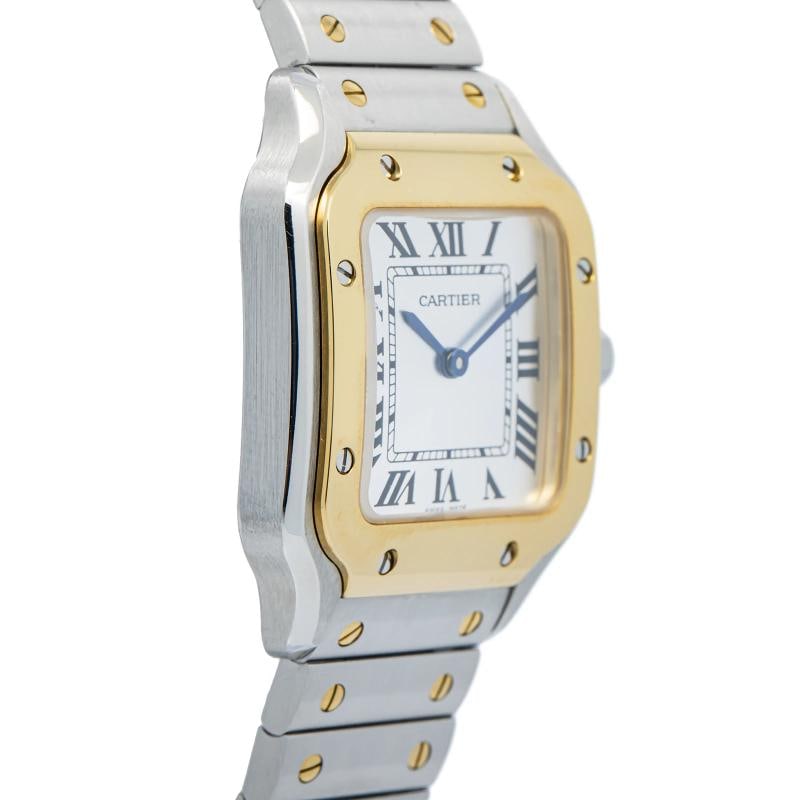 Cartier Santos W2SA0033 2025 Card 18k YG Two Tone Silver Dial Quartz Lady 27mm - 4