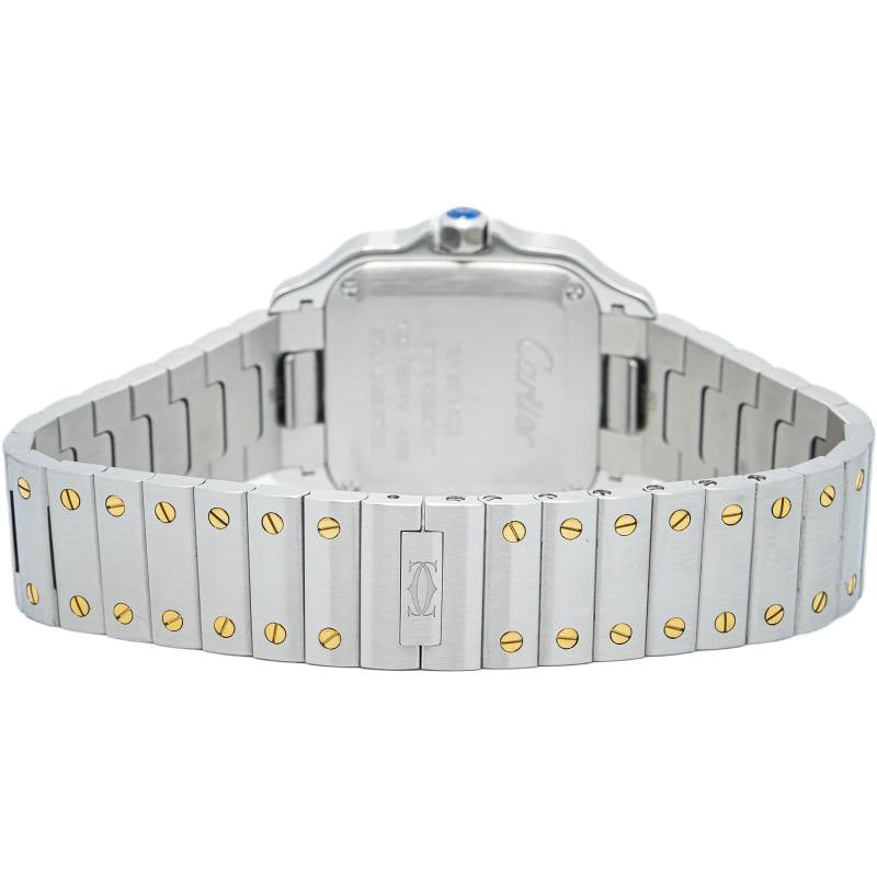 Cartier Santos W2SA0033 2025 Card 18k YG Two Tone Silver Dial Quartz Lady 27mm - 5