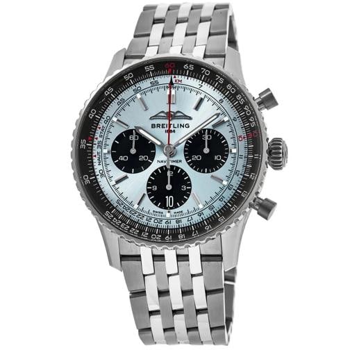New Breitling Navitimer B01 Chronograph 43 Ice Blue Mens Watch AB0138241C1A1 (1 of 4)