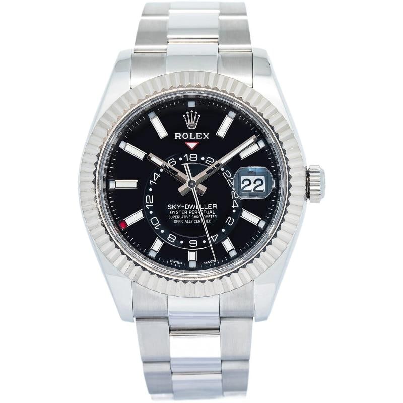 Rolex SkyDweller 326934 MINT 2019 Complete SS Black Dial Automatic Mens Watch (1 of 5)