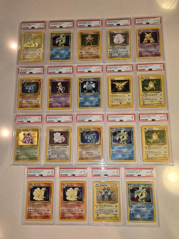Pokemon Cards Base Set Unlimited Holos PSA Graded LOT PRICING FOR EACH IN DESC (1 of 20)