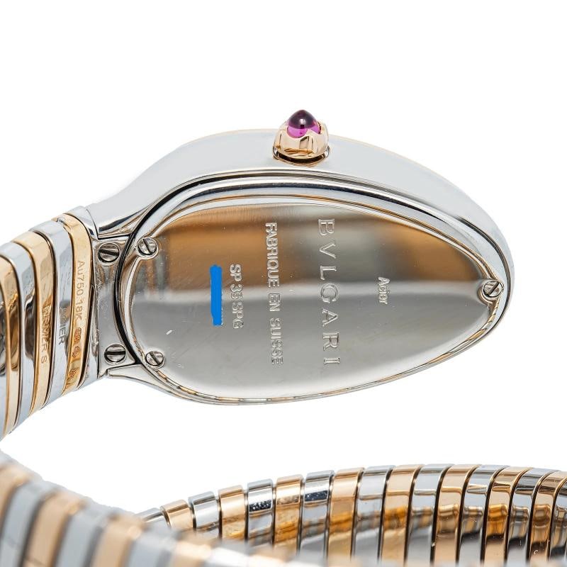 Bvlgari Serpenti Tubogas SP35SPG 18k TwoTone Black Dial Quartz Ladies Watch 35mm - 6