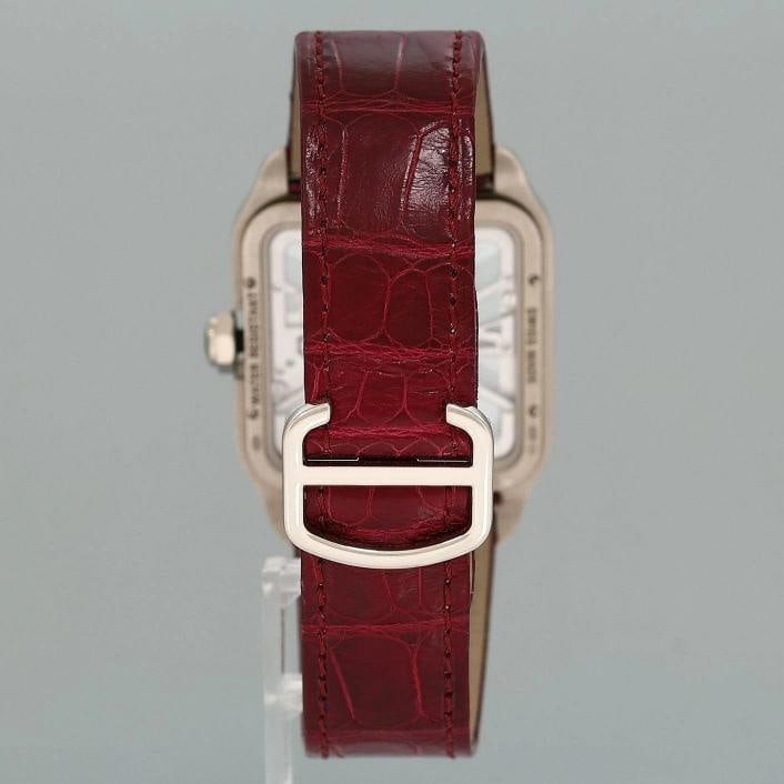 PAPERS MINT Cartier White Gold Leather Dumont Skeleton W2020033 Manual Wind - 5