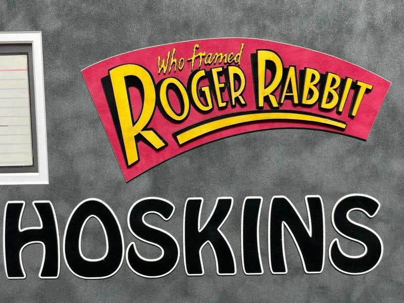 Bob Hoskins Signed Roger Rabbit Studio Used Storyboard Drawing Framed PSA COA - 4