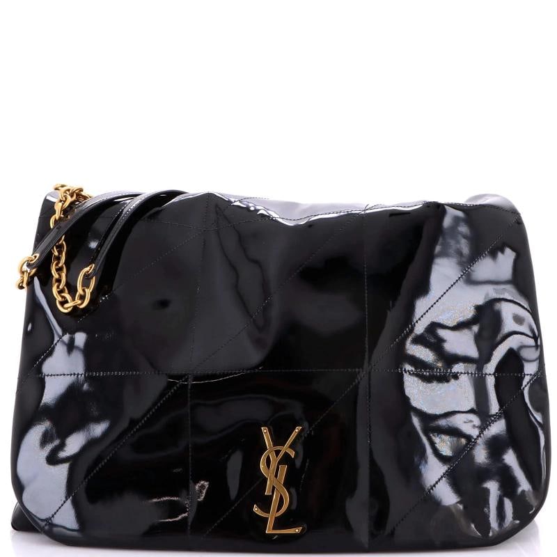 Saint Laurent Jamie 43 Shoulder Bag Quilted Patent Large: Measurements Height 125 Width 16 Depth 3 Condition Preowned GoodBrand Saint LaurentExterior Material Patent LeatherStyle Shoulder BagsExterior Color BlackDepartment WomenSize Large 