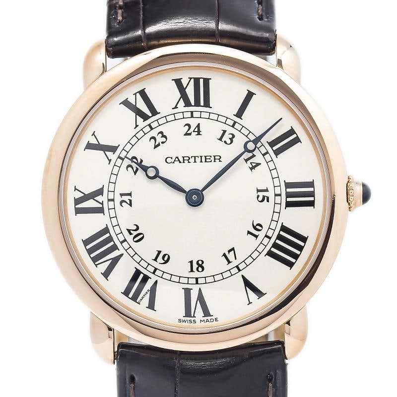 Cartier Ronde Louis 2889 W6800251 18k Rose Gold Cream Dial Manual Watch 36mm - 2