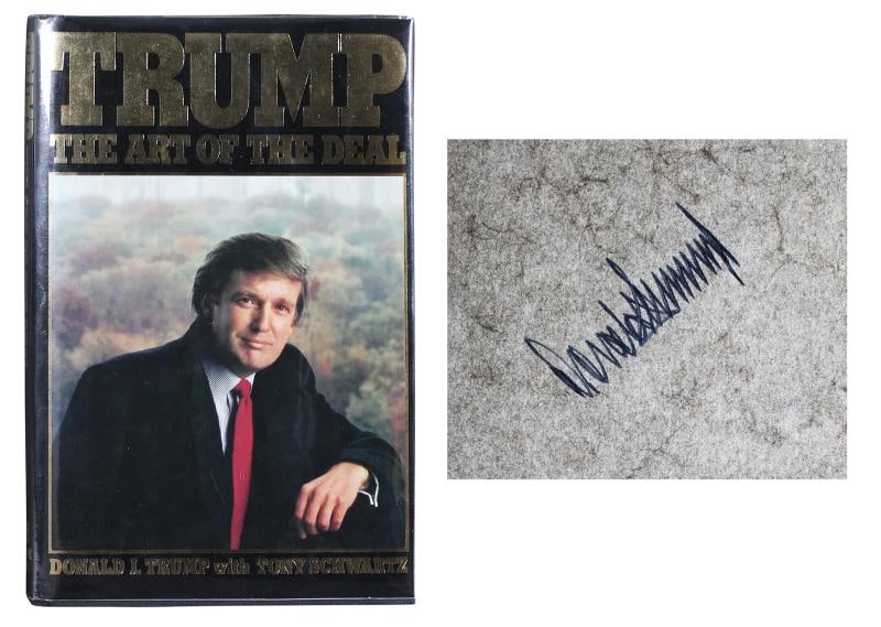 Donald Trump Signed The Art of the Deal First Edition Hard Book BAS AE13605 (1 of 6)