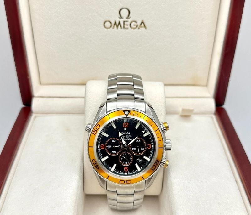 Omega Seamaster Planet Ocean 600M 22185000 455mm Orange Bezel Steel Box (1 of 8)
