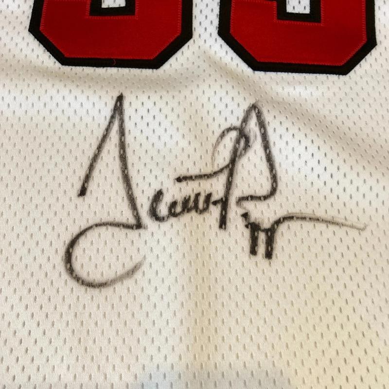 Scottie Pippen Signed 199495 Pro Cut Chicago Bulls Jersey JSA COA - 5