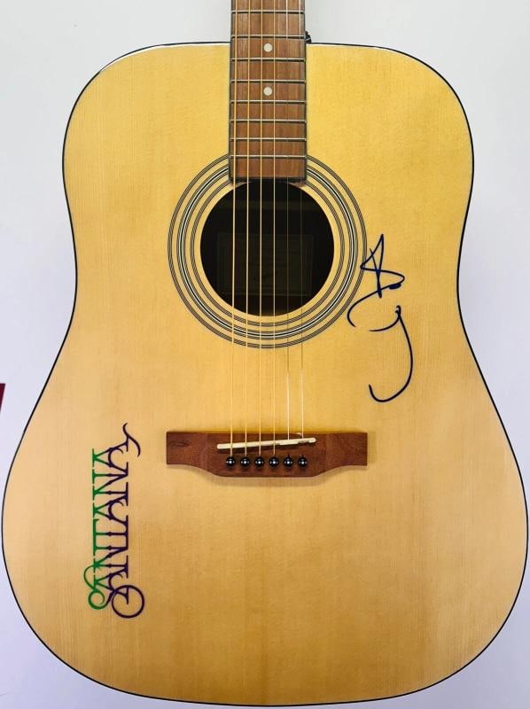 CARLOS SANTANA Signed Autograph Epiphone Acoustic Guitar JSA LOA wgraphics (1 of 6)