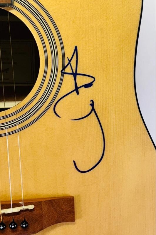CARLOS SANTANA Signed Autograph Epiphone Acoustic Guitar JSA LOA wgraphics - 2