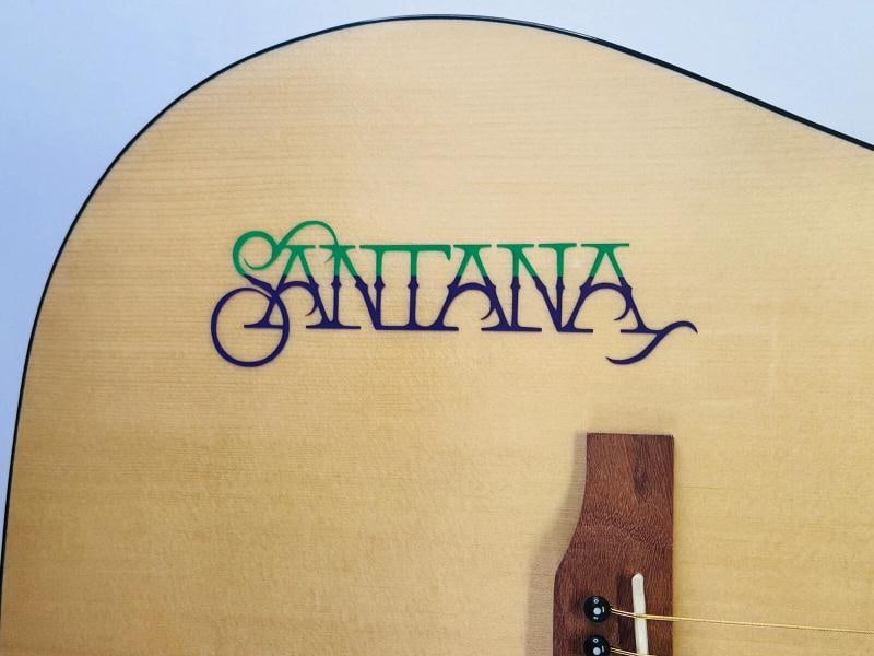 CARLOS SANTANA Signed Autograph Epiphone Acoustic Guitar JSA LOA wgraphics - 3