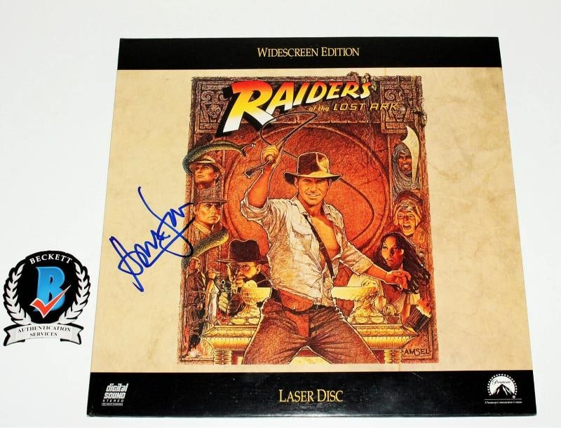 HARRISON FORD SIGNED RAIDERS OF THE LOST ARK LASERDISC BECKETT COA INDIANA JONES: Industry MoviesMovie Raiders of the Lost ArkSigned by Harrison FordSigned YesAutograph Authentication BeckettOriginalReproduction OriginalCountry of Origin United States 