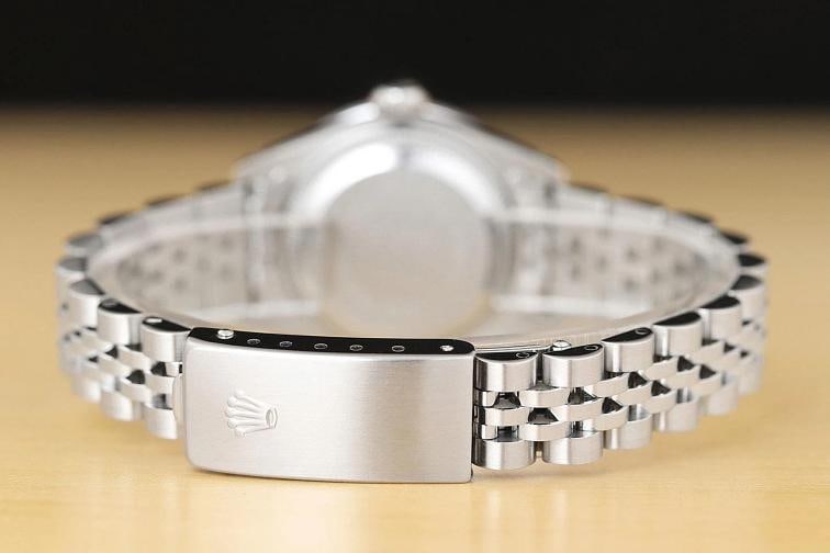 ROLEX LADIES DATEJUST 69174 MOTHER OF PEARL 18K GOLD SS DIAMOND TSAVORITE WATCH - 6