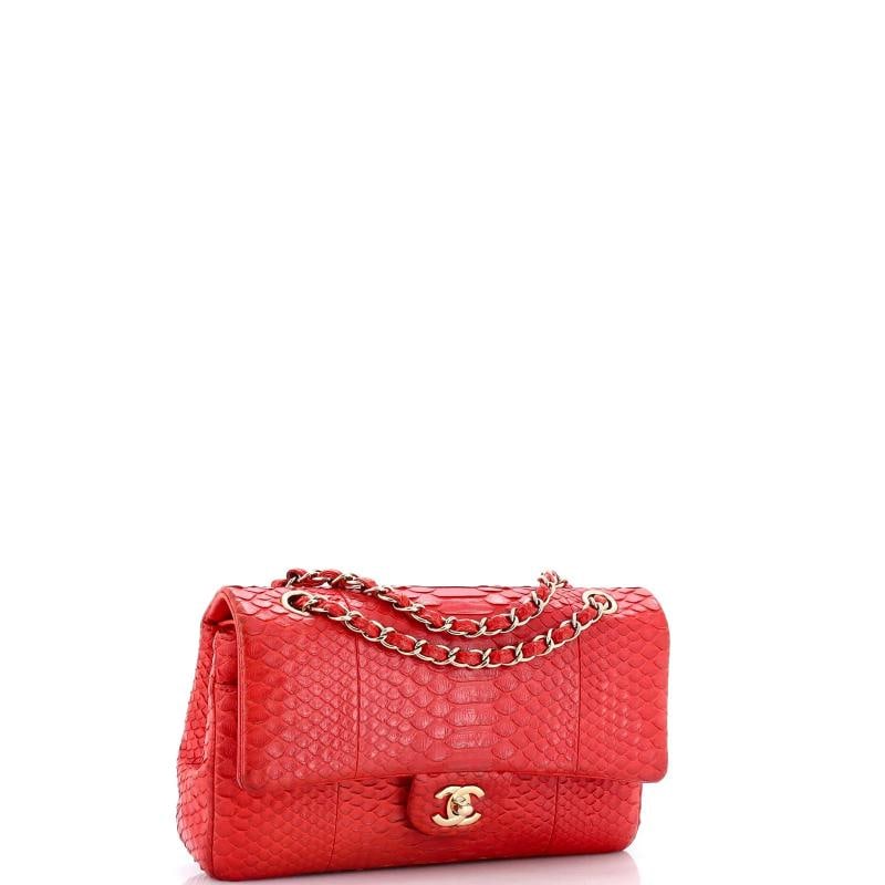 Chanel Classic Double Flap Bag Python Medium - 2