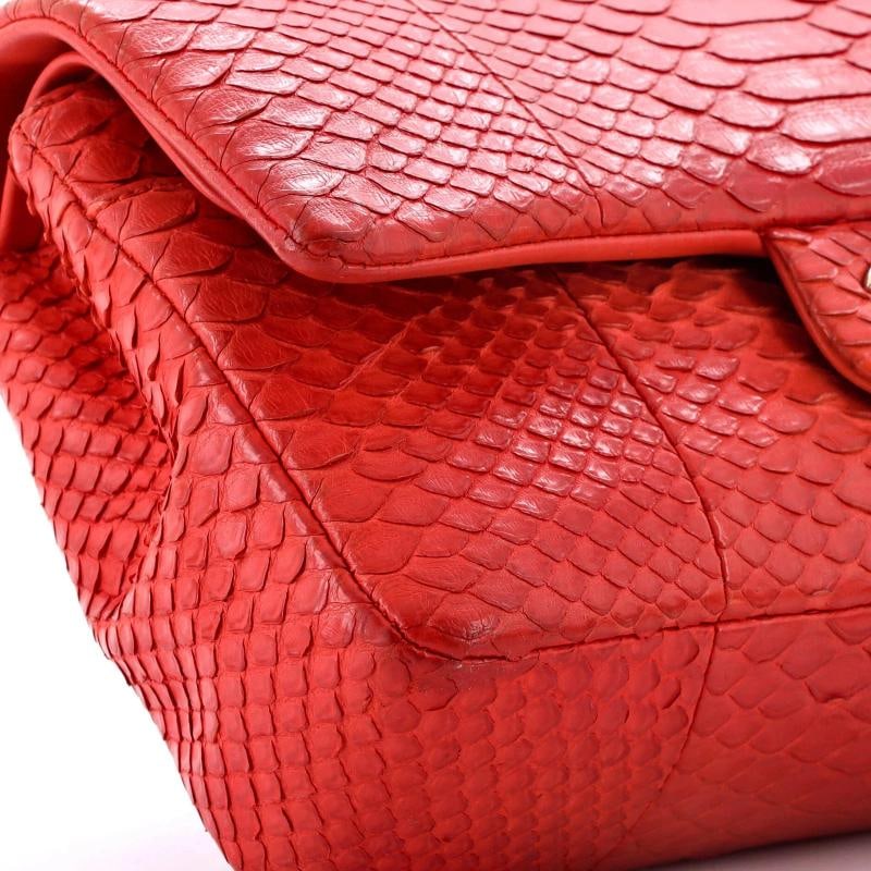Chanel Classic Double Flap Bag Python Medium - 6
