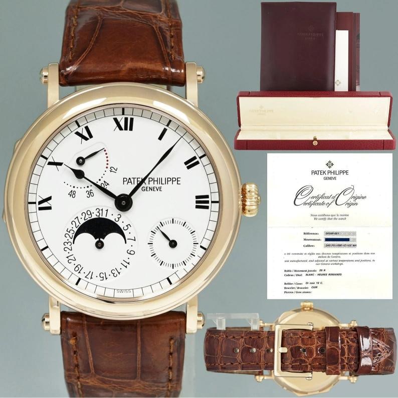 PAPERS 2026 Service Patek Philippe 5054R Rose Gold 36mm Moon Phase Leather Watch: Condition Preowned ExcellentFeatures Moon PhaseBand Material LeatherCase Material Rose GoldYear Manufactured 2026Case Size 36 mmBrand Patek PhilippeDepartment MenType WristwatchCountry of Origin Switz