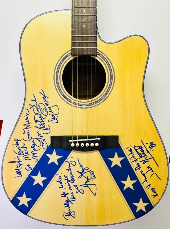 BACH WOPAT SCHNEIDER Signed Autograph Acoustic Guitar JSA LOA DUKES OF HAZZARD (1 of 6)