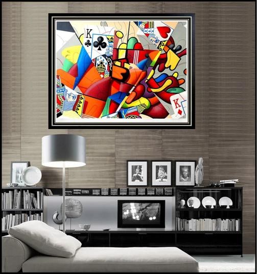 YANKEL GINZBURG Serigraph Kings Original SIGNED RARE Large 34x46 Abstract Art: Artist Yankel GinzburgEdition Size 200Signed SignedSize LargeCertificate of Authenticity COA YesFraming FramedSubject Sports RecreationSize TypeLargest Dimension Large Greater than 30inListed By Deale