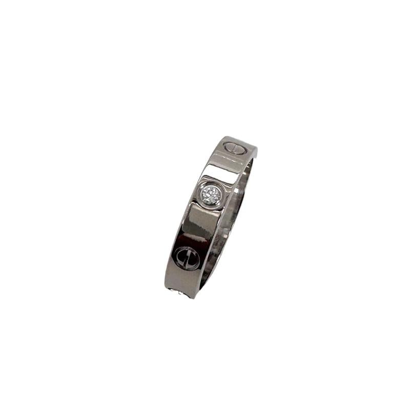 Cartier LOVE Wedding Band Ring 18kt White Gold with Diamonds SZ 53 - 13