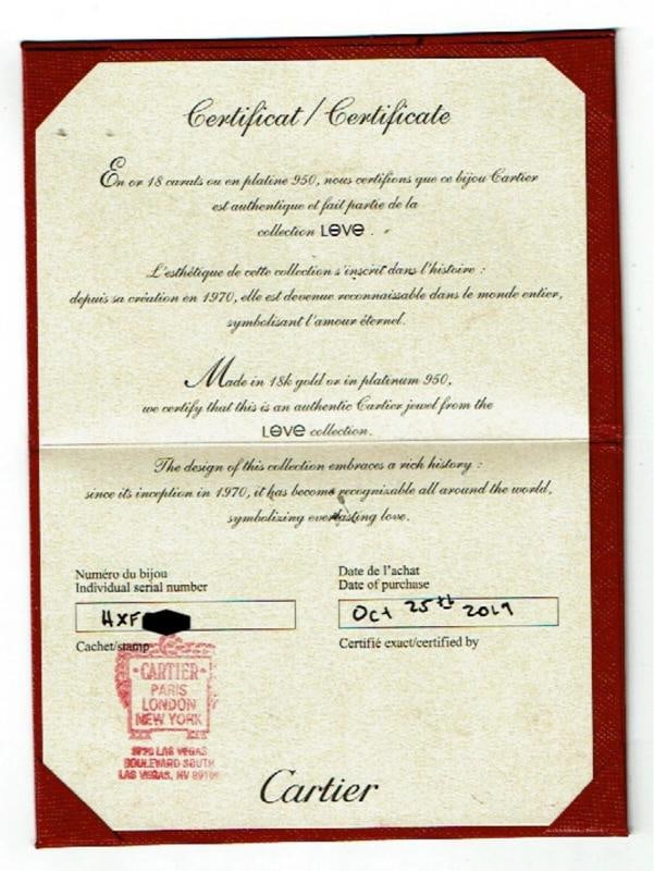 Cartier LOVE Wedding Band Ring 18kt White Gold with Diamonds SZ 53 - 5