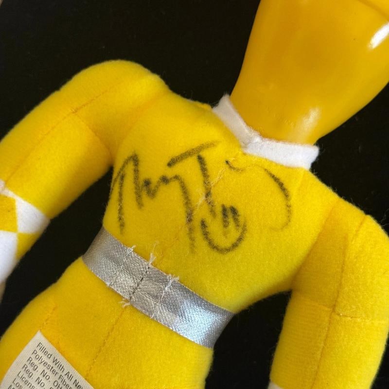 Thuy Trang signed Yellow Power Ranger Plush Toy Doll JSA LOA Rare Auto - 4
