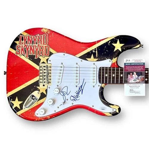 Lynyrd Skynyrd Signed Guitar Graphics JSA COA Johnny Van Zandt Rickey Medlocke (1 of 2)