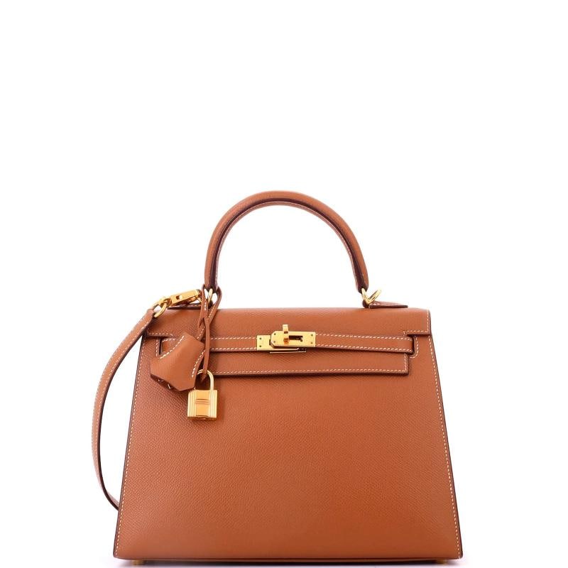Hermes Kelly Handbag Brown Epsom with Gold Hardware 25 (1 of 8)