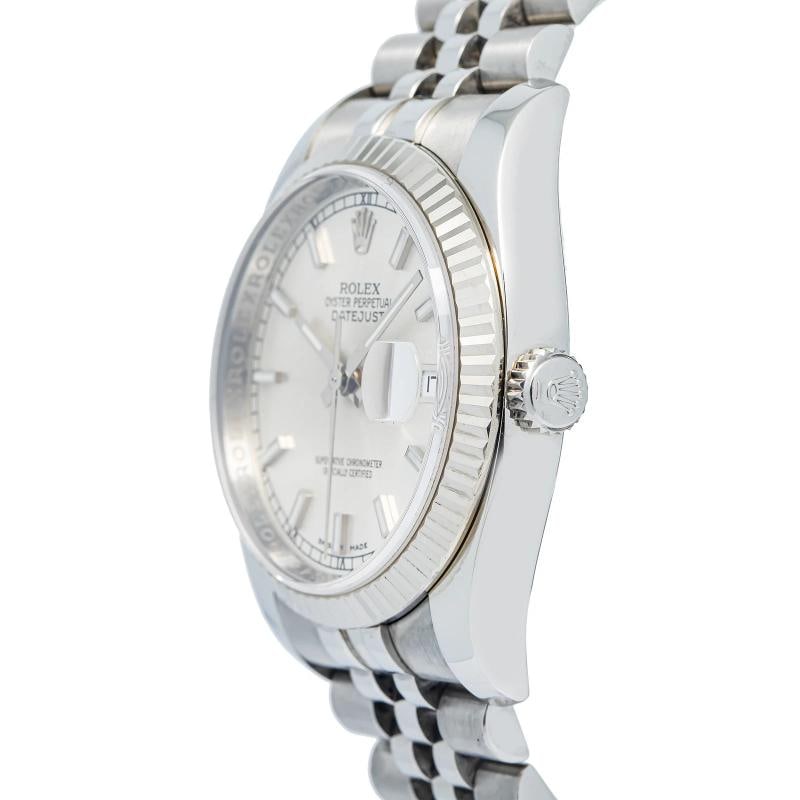Rolex Datejust 116234 Jubilee Stainless Steel Silver Dial Auto Unisex Watch 36mm - 3