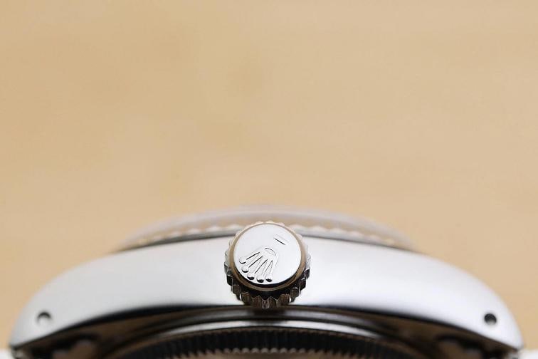 ROLEX LADIES DATEJUST 69174 BLUE VIGNETTE DIAMOND 18K WHITE GOLD STEEL WATCH - 9