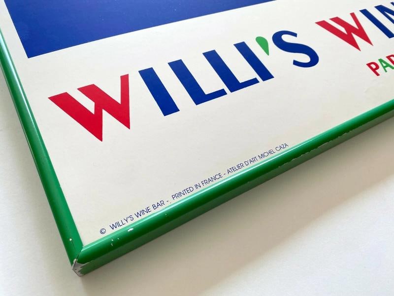 WILLIS WINE BAR PARIS RARE 1989 WAYNE ENSRUD FRAMED LRG SILKSCREEN PRINT POSTER - 7