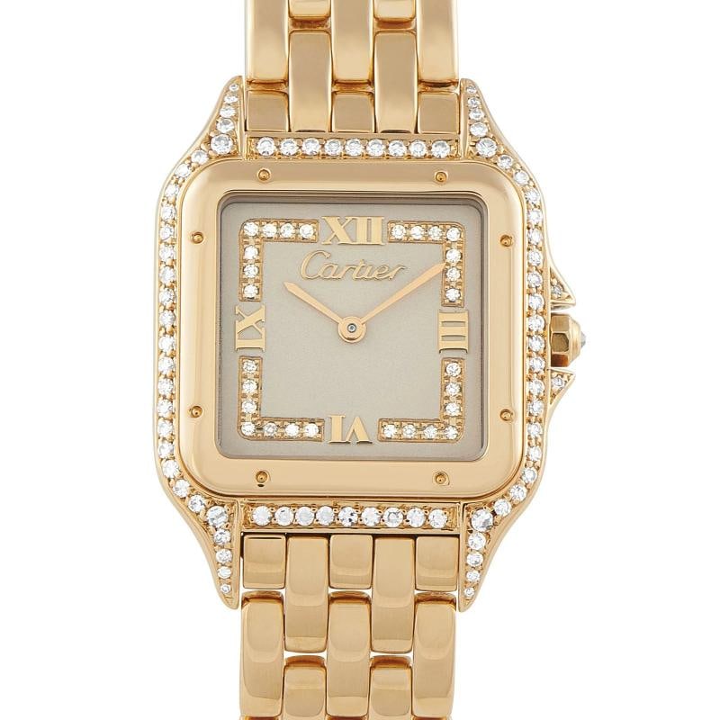 Cartier Panthre Diamond and Yellow Gold Watch 883969: Condition Preowned Good This item has been gently used but is in good condition It might have a few signs of wear like light scratches or tarnishing All imperfections should be shown and described in