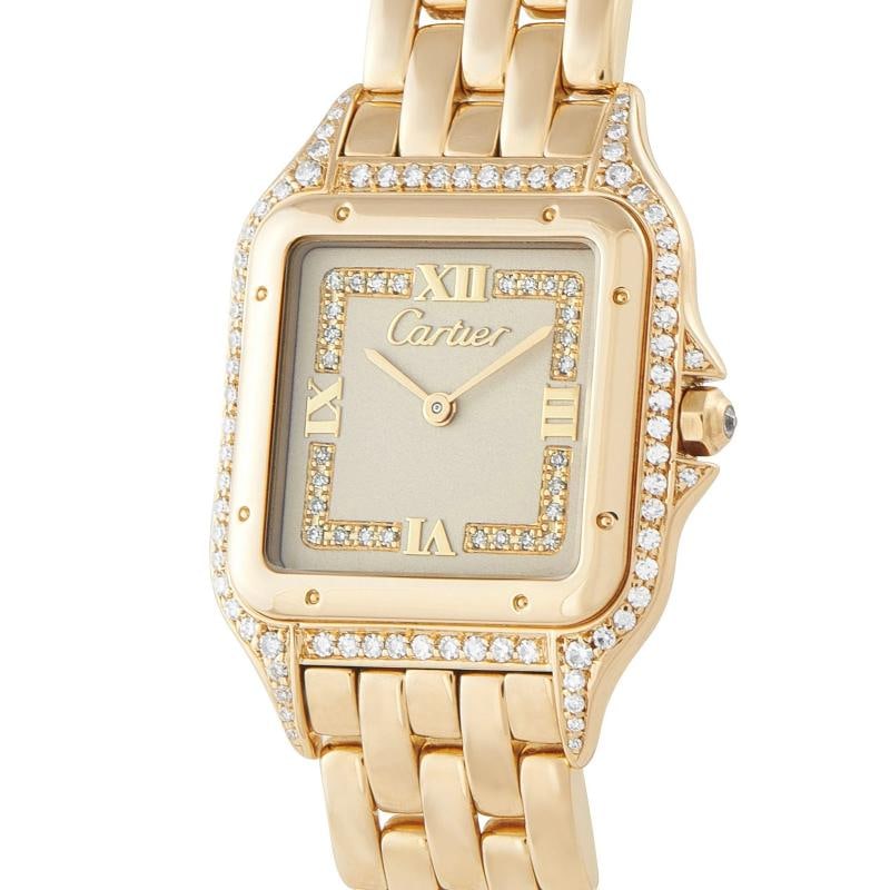 Cartier Panthre Diamond and Yellow Gold Watch 883969 - 2