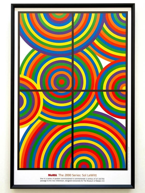 SOL LEWITT RARE LITHOGRAPH PRINT MUSEUM OF MODERN ART FRAMED MODERNIST POSTER: Condition UsedCountry of Origin United StatesSize Medium up to 36inArtist Sol LeWittStyle MidCentury Modern Abstract Minimalism ModernismMaterial PaperTheme ArtType PosterFeatures rare out of print BR