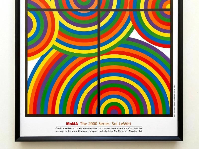 SOL LEWITT RARE LITHOGRAPH PRINT MUSEUM OF MODERN ART FRAMED MODERNIST POSTER - 3