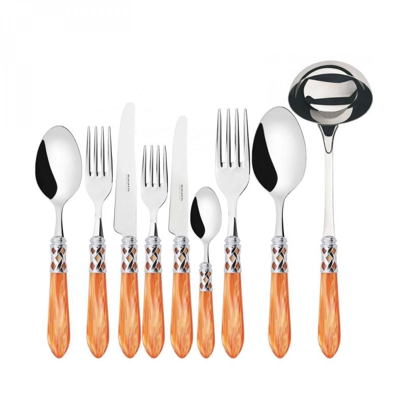 Casa Bugatti Made in Italy Aladdin Flatware Set 75 Pcs Tangerine Official: Condition New A brandnew unused unopened undamaged item in its original packaging where packaging is applicable Packaging should be the same as what is found in a retail store unless the item is handm