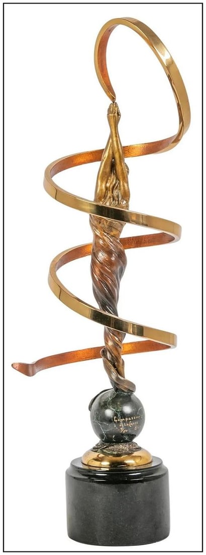 James Lacasse Original Female Figurative Bronze Sculpture Compassion Signed Art - 3
