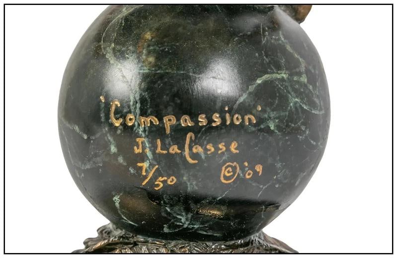 James Lacasse Original Female Figurative Bronze Sculpture Compassion Signed Art - 5
