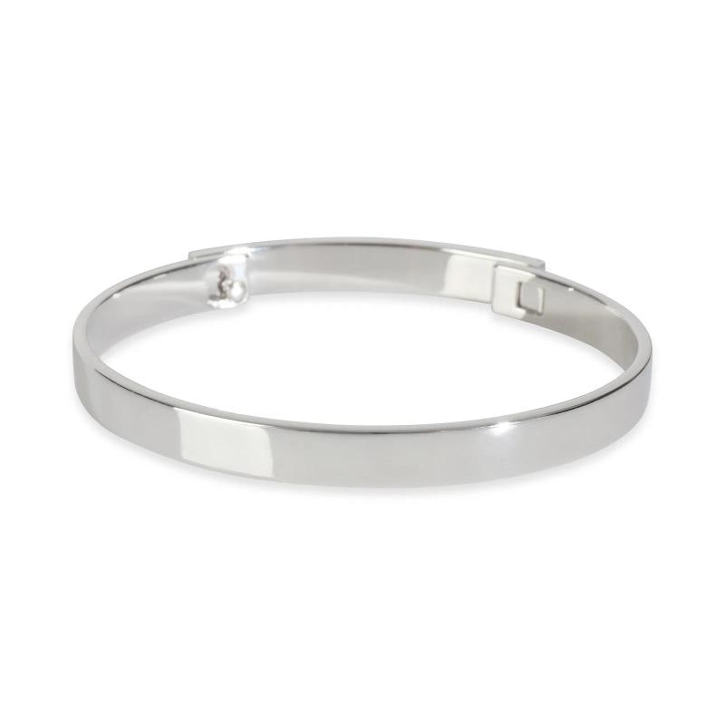 Hermƒs White Gold Diamond Collier de Chien Bracelet - 3