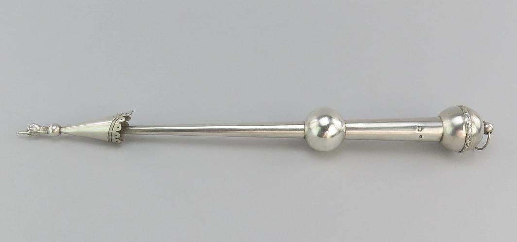 Rare Imperial Russian 1861 84 Silver Yad Torah Pointer St Petersburg Judaica (1 of 9)